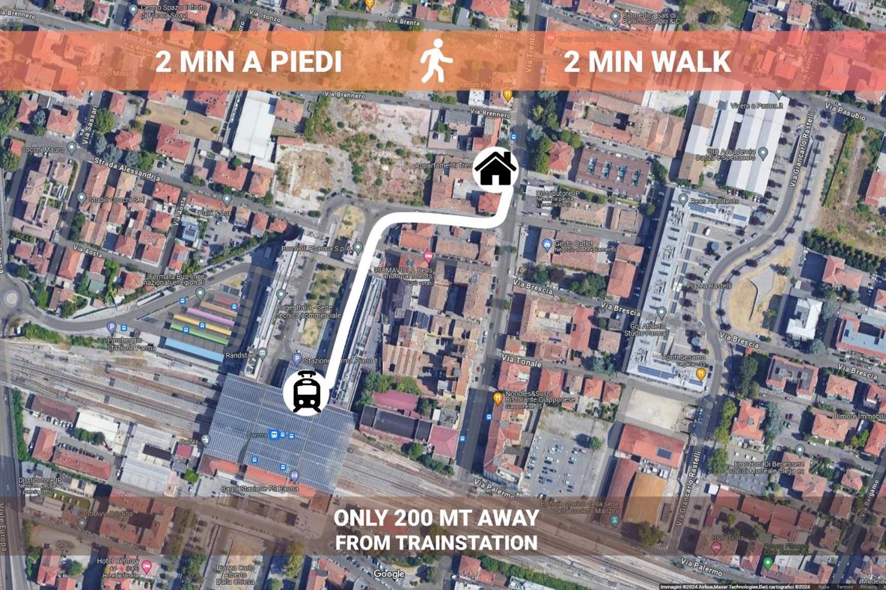 Stazione A 200m - Ampio Con Parcheggio Notturno Gratis Parma